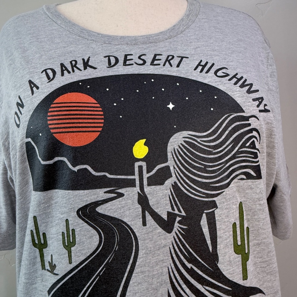 NWT Unisex XL Graphic T-Shirt – On A Dark Desert Highway - Bella + Canvas - Picture 3 of 4